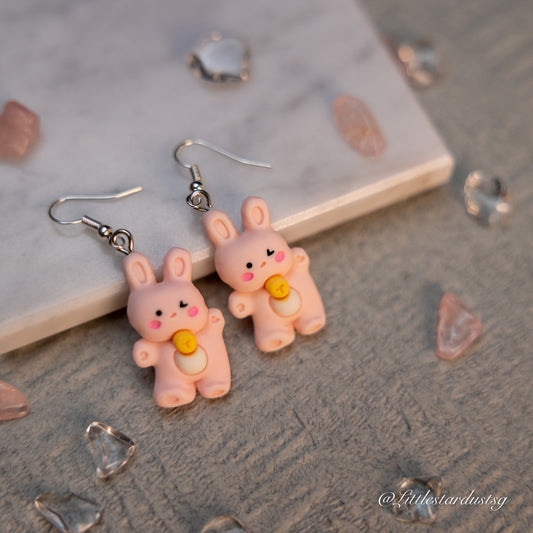 Blushing Pink Bunny (Bell Edition) | Earrings