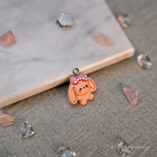 Pink Ribbon Rabbit | Keychain