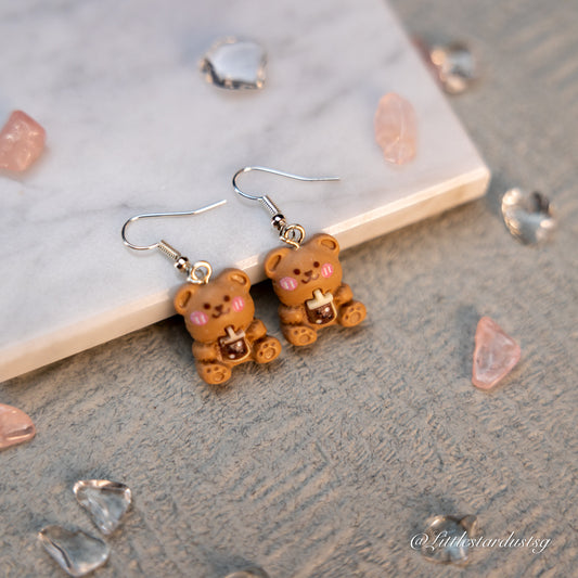 Bubble Tea Bear | Earrings