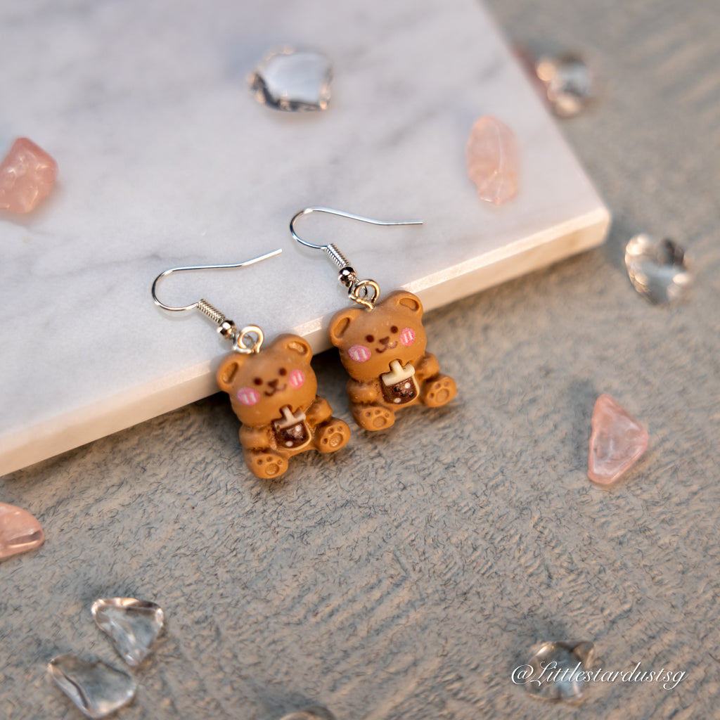 Bubble Tea Bear | Earrings
