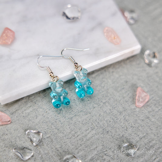 Crystal Bear (Ocean Blue) | Earrings