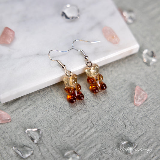 Crystal Bear (Cola) | Earrings