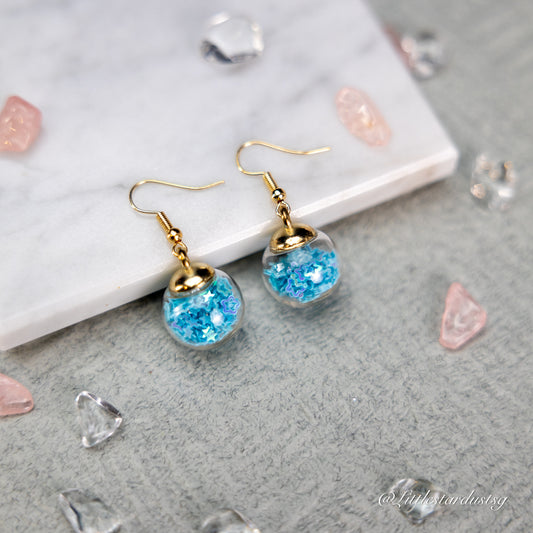 Crystal Globe (Ocean Blue) | Earrings