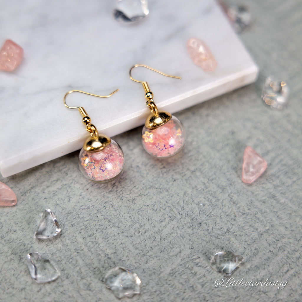 Crystal Globe (Baby Pink) | Earrings