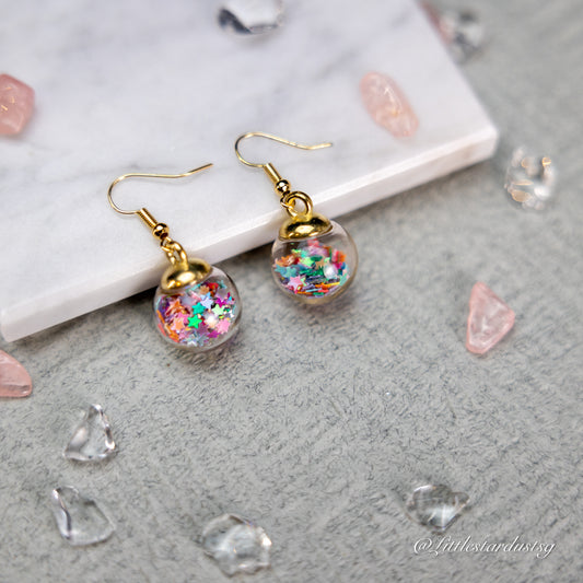 Crystal Globe (Rainbow Star) | Earrings
