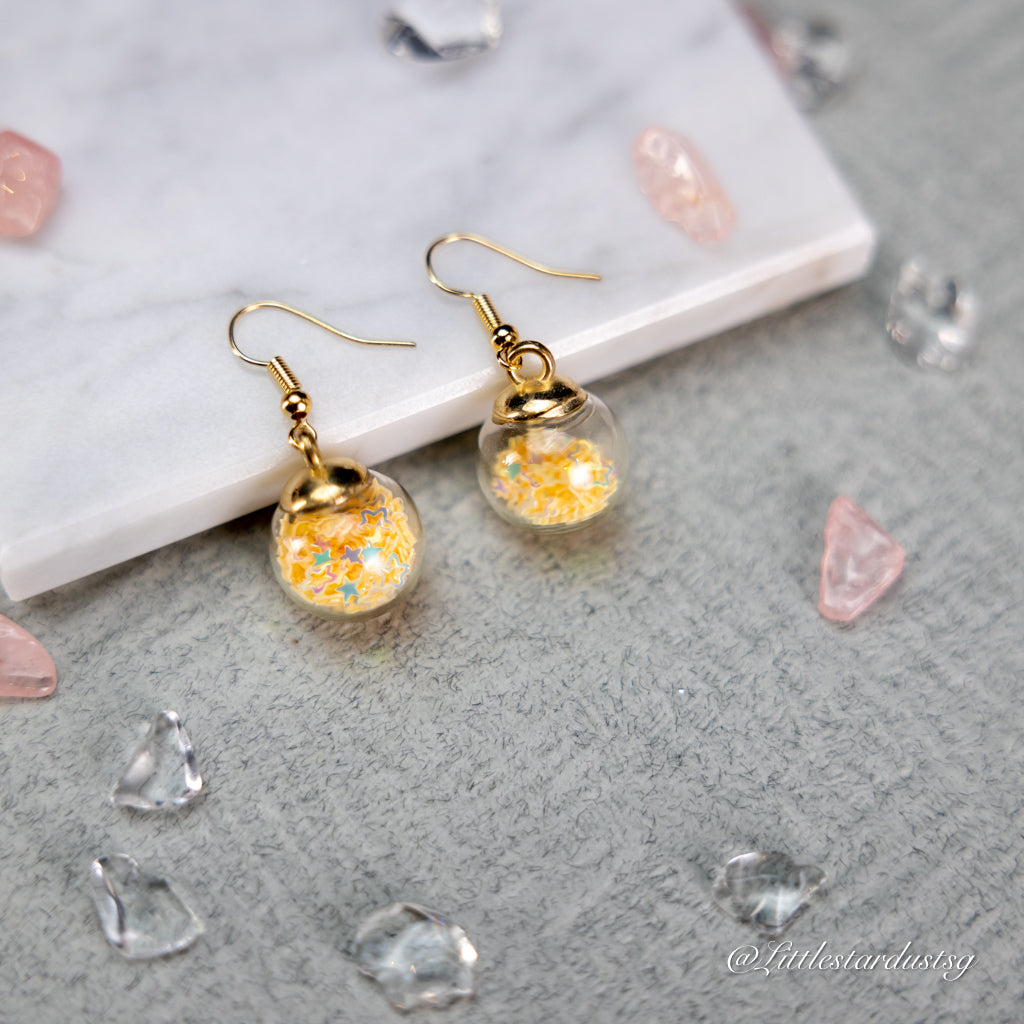 Crystal Globe (Honey Star) | Earrings