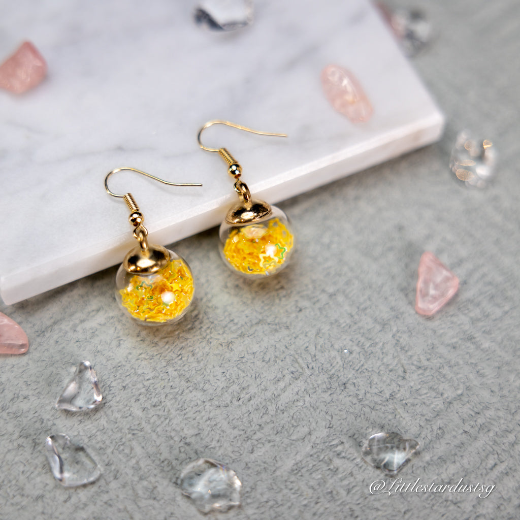 Crystal Globe (Luxurious Gold) | Earrings